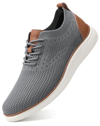 VILOCY Men's Casual Dress Sneakers Oxfords Business Mesh Breathable Walking Shoes Tennis Comfortable