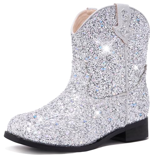 Motasha Glitter Toddler Cowgirl Boots