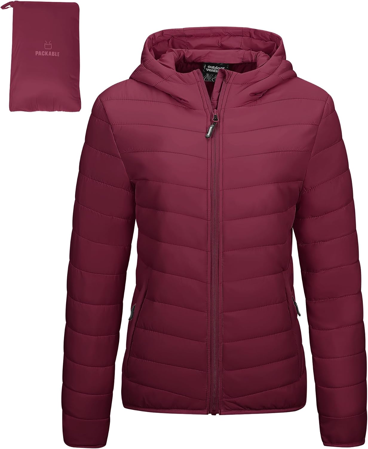 Outdoor Ventures Packable Full-Zip Puffer