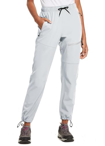 baleaf Women's Hiking Pants Quick Dry Lightweight Water Resistant Elastic Waist Cargo Pants for All Seasons