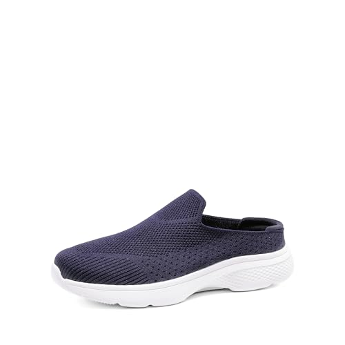 DREAM PAIRS Mules for Women Shoes Slip on Sneakers Knit Flats Lightweight Breathable Comfortable Walking Shoes