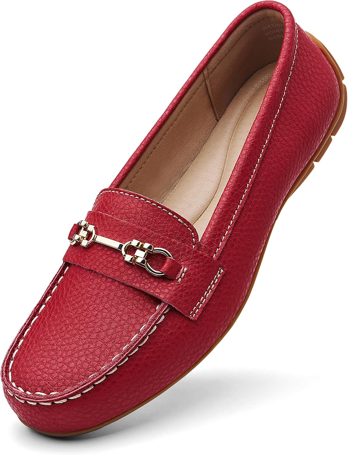 KORDAL Women's Comfortable & Lightweight Leather Loafers Slip-Ons Driving Mocs Walking Shoes Cute Business Casual Dress Shoes Work Flats for Women