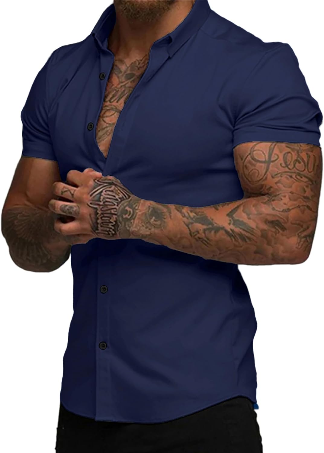 JMIERR Men's Muscle Fit Dress Shirt