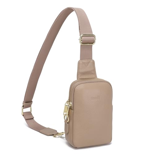 INICAT Travel Small Sling Bag Leather Crossbody Bags for Women Fanny Packs Cross Body Bag for Woman Cross Body Purses
