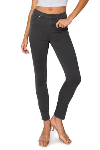 KHAKI & BLUE Womens The Everyday Garment-Dyed Skinny Jeans  Soft Stretchy High Rise Comfy Casual Pants