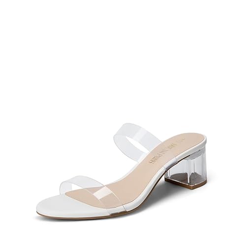 DREAM PAIRS Two Strap Chunky Mules