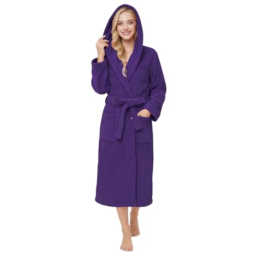 Hooded Bathrobes for Women, Soft Long Towel Robes for Women - Quick Dry yet Warm