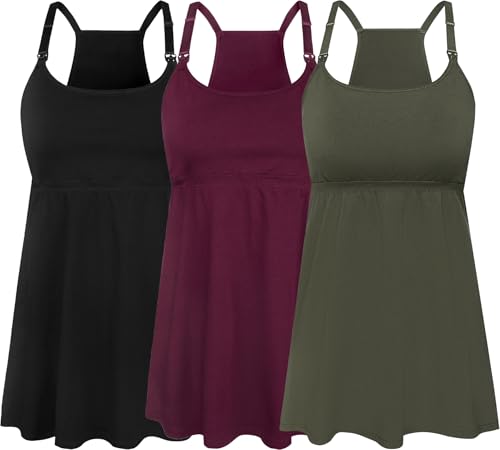 SUIEK 3 Pack Nursing Tank (B0DLY37J3C)
