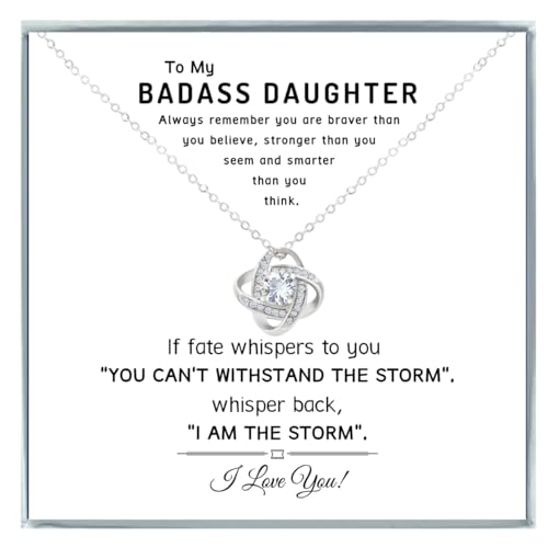 To My Daughter Necklace From Dad With Heartfelt Message, Daughter Birthday Present From Dad, Jewelry Gifts For Graduation for Her From Mom or Daddy, 14K Pendant