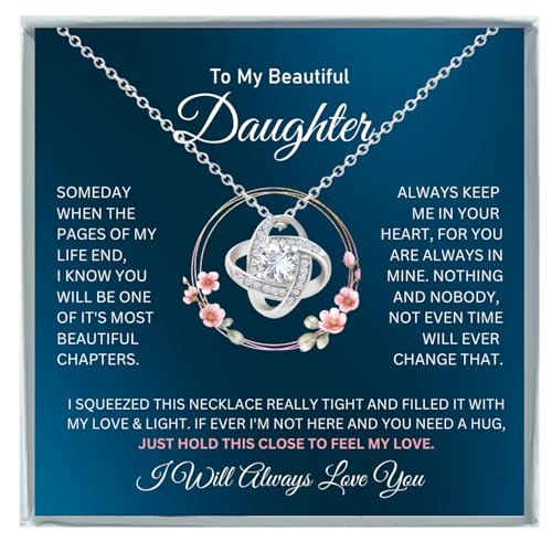 To My Daughter Necklace From Dad With Heartfelt Message, Daughter Birthday Present From Dad, Jewelry Gifts For Graduation for Her From Mom or Daddy, 14K Pendant