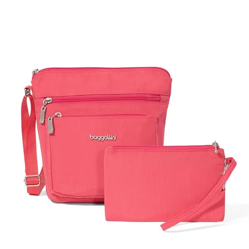 Baggallini Pocket Crossbody Bags for Women 8x8 Small Lightweight Durable Water-resistant Travel Purse W/Rfid