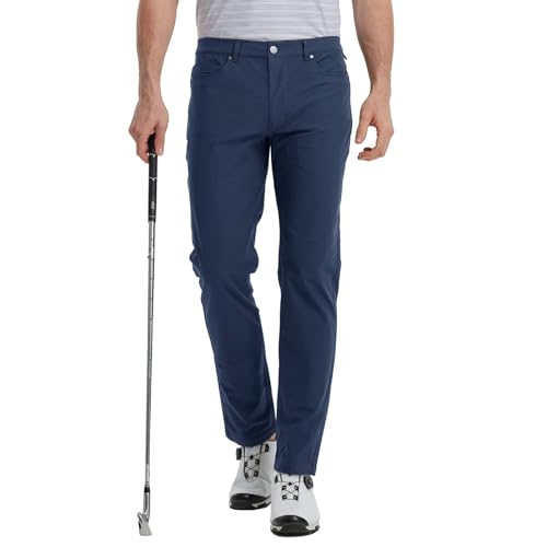 M MAELREG Golf Pants for Men Lightweight Moisture Wicking Business - 30"/32"/34" Stretch Flat Front Casual Dress Pant for Men