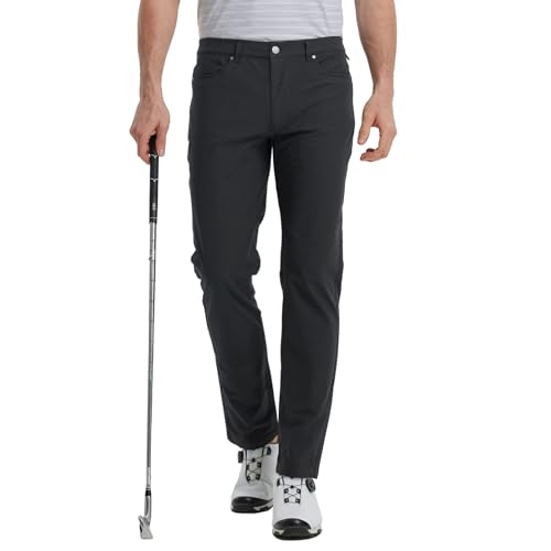M MAELREG Golf Pants for Men Lightweight Moisture Wicking Business - 30"/32"/34" Stretch Flat Front Casual Dress Pant for Men