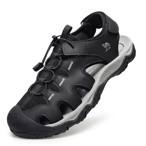 CAMEL CROWN Men's Hiking Sandals Anti-Slipping Athletic Water Shoes with Arch Support Closed Toe Summer Camping Sandal for Beach Outdoor