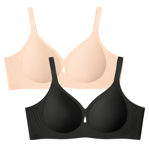 Wireless Bras for Women No Underwire Jelly Bras Seamless Push Up Full Coverage Bralettes Comfortable Everyday Bra