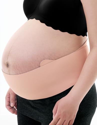 Momcozy Belly Bands for Pregnant Women, One-Piece & Portable Pregnancy Belly Band with Ergonest Back Support & Breathable Fabric  Adjustable Maternity Belt for Small/Round/High-Carrying Belly