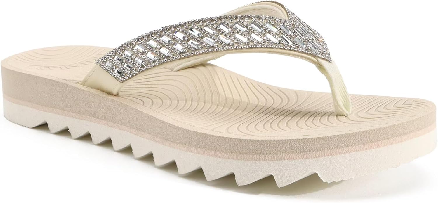 KuaiLu Orthotic Rhinestone Sandals