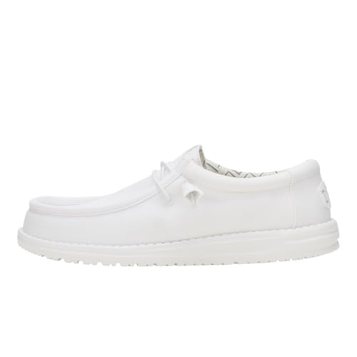 HEYDUDE Mens Wally Stretch Canvas Loafers | Comfortable Lightweight Slip-On Shoes for Men | Casual Walking, Travel & Everyday Comfort