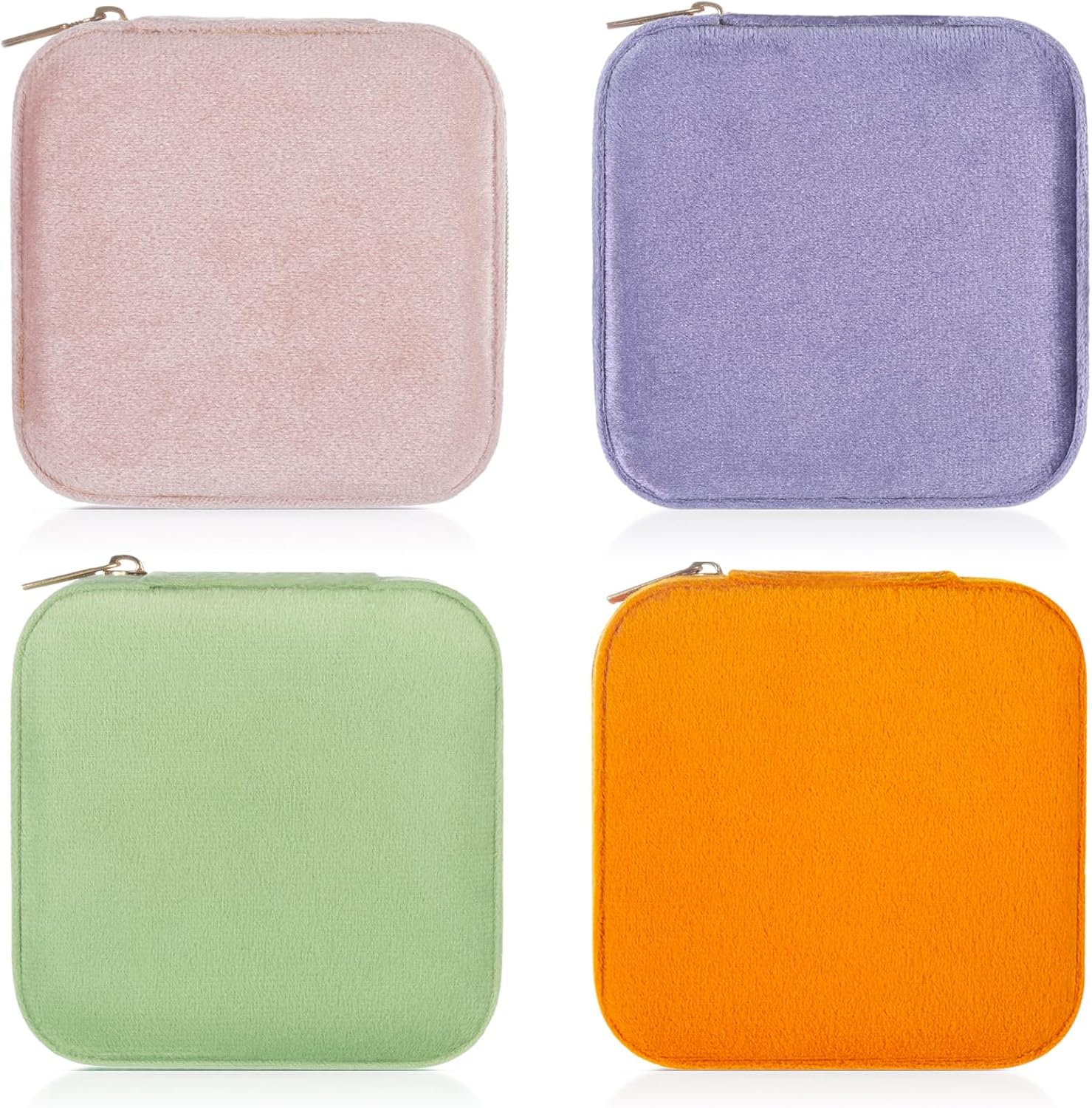 Plush Velvet Travel Jewelry Case Organizer