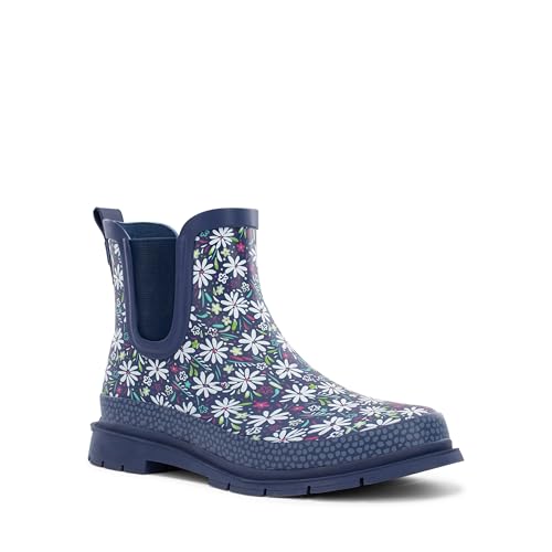 Western Chief Women's Waterproof Chelsea Ankle Rain Boot with Elastic Gore and Rubber Lug Outsole  Stylish and Functional for Rainy Days