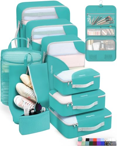 ALL INCLUDED 10 Set Durable Packing Cubes (Teal)