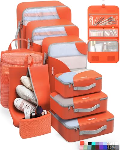 ALL INCLUDED 10 Set Durable Packing Cubes (Blaze)