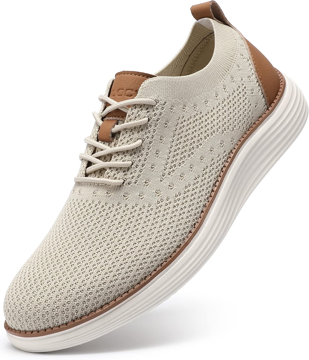 VILOCY Men's Casual Dress Sneakers Oxfords Business Mesh Breathable Walking Shoes Tennis Comfortable