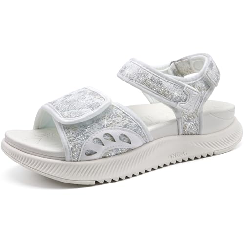 ONCAI Walking Sandals Women,Arch Support Hiking Sandals with Orthotic Outdoor Footbed for Plantar Fasciitis,Water Athletic Platform Sandalias Mujer with 3 Adjustable Strap (US Size 6-12)