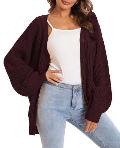 QUALFORT 100% Cotton Button-Down Cardigan