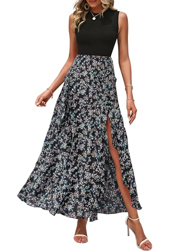 BTFBM Patchwork Boho Midi Dress