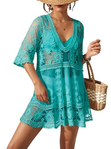 Eomenie Contrast Lace Cover-Up