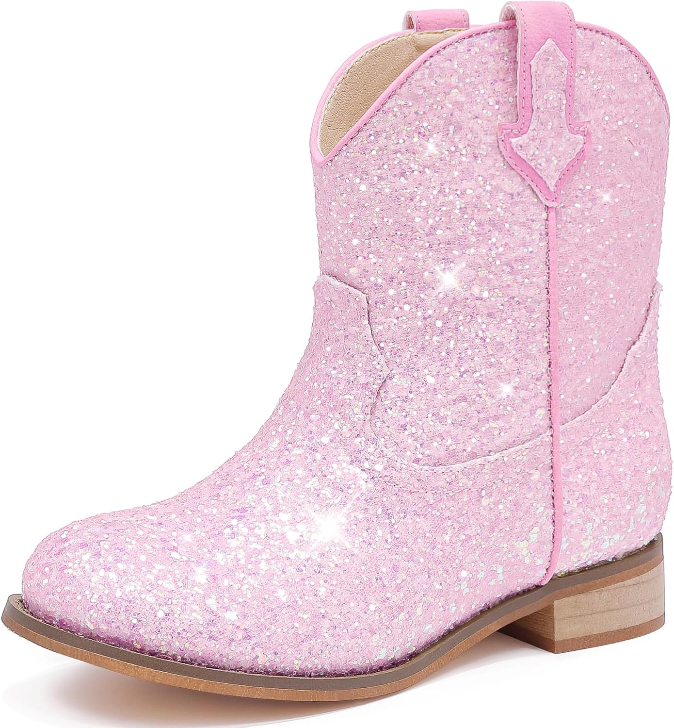 Toddler Cowgirl Boots Glitter Girls Cowboy Boots Ankle Toddler Boot Little Kid Western Horse Riding Shoes Party Birthday Dress Up