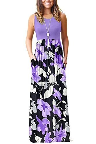 AUSELILY Women's Summer Sleeveless Loose Maxi Dress Casual Long Dresses with Pockets 2026 New