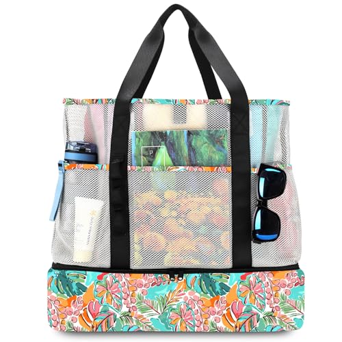 UYLIA Mesh Beach Bag with Cooler