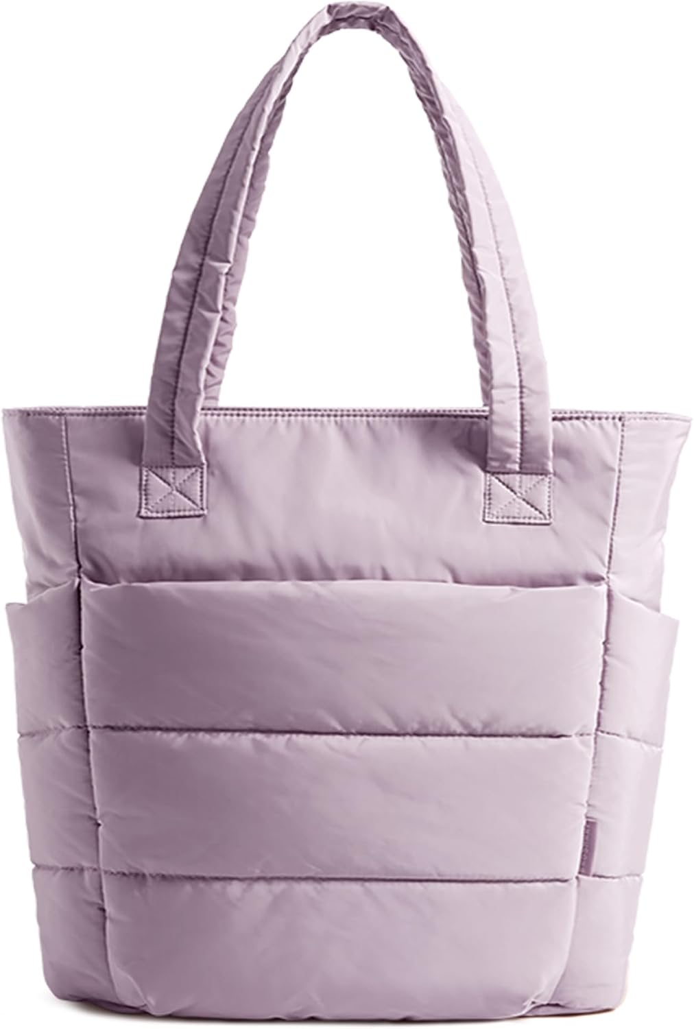 BAGSMART Tote Bag for Women, Lightweight Puffy Tote Bag with Compartments Quilted Shoulder Bag Handbag for Travel, Work, Gym