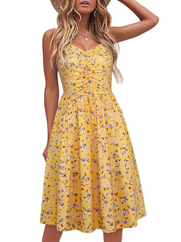 YATHON Casual Cotton-Blend A-Line Sundress