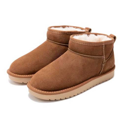 Project Cloud 100% Genuine Leather Ankle Boots for Women - Water Resistant with Memory Foam Insole Winter Boots for Women - Trending Shoes & Comfortable Women's Ankle Boots (Hippy)
