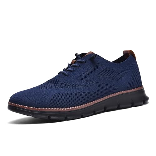 Wearbreeze Mens Business Casual Oxford Sneakers  Lightweight Lace-Up Dress Shoes for Work, Travel & Daily Commute