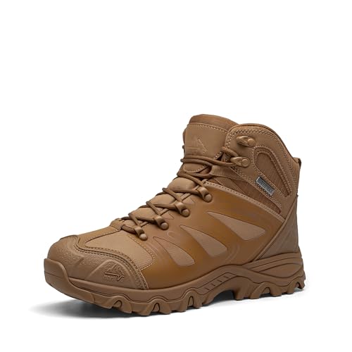 NORTIV 8 Men's Ankle High Waterproof Hiking Boots Outdoor Lightweight Shoes Trekking Trails Armadillo