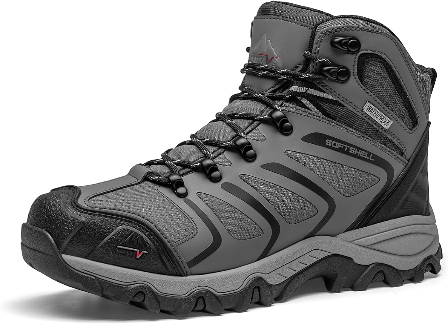 NORTIV 8 Men's Ankle High Waterproof Hiking Boots Outdoor Lightweight Shoes Trekking Trails Armadillo