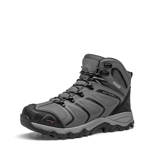 NORTIV 8 Men's Ankle High Waterproof Hiking Boots Outdoor Lightweight Shoes Trekking Trails Armadillo