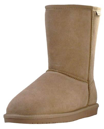 BEARPAW Emma Short Women's Classic Winter Slip On Boots, Lightweight Suede Boots, Multiple Colors