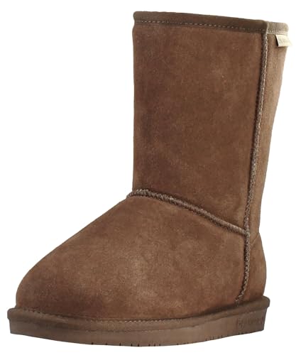 BEARPAW Emma Short Women's Classic Winter Slip On Boots, Lightweight Suede Boots, Multiple Colors