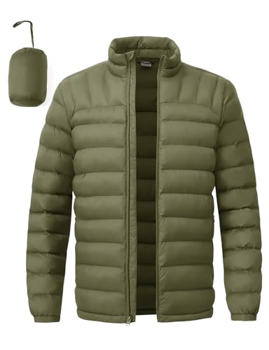 BGOWATU Men's Lightweight Packable Puffer Jacket
