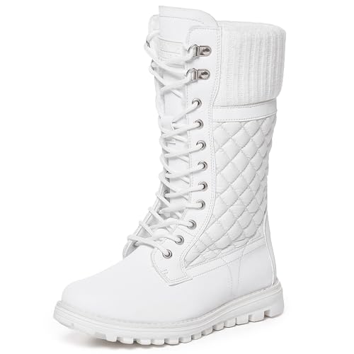 POLAR Womens Faux Fur Warm Thermal Waterproof Outdoor Walking Snow Winter Rubber Sole Calf Boots