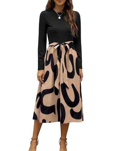 Zattcas Women 2025 Summer Dress Short Sleeve Ribbed Teacher Church Modest Business Casual Work Outfits Midi Dress