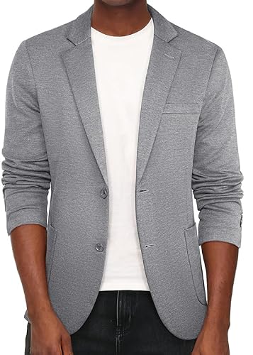 PJ PAUL JONES Men's Casual Knit Blazer Suit Jackets Two Button Lightweight Unlined Sport Coat