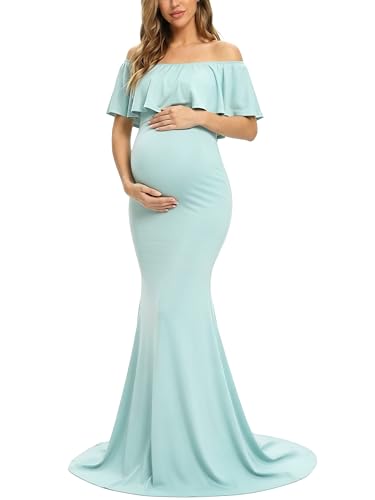 Glampunch Off-Shoulder Ruffle Gown
