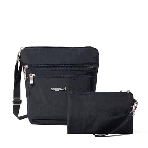 Baggallini Pocket Crossbody Bags for Women 8x8 Small Lightweight Durable Water-resistant Travel Purse W/Rfid
