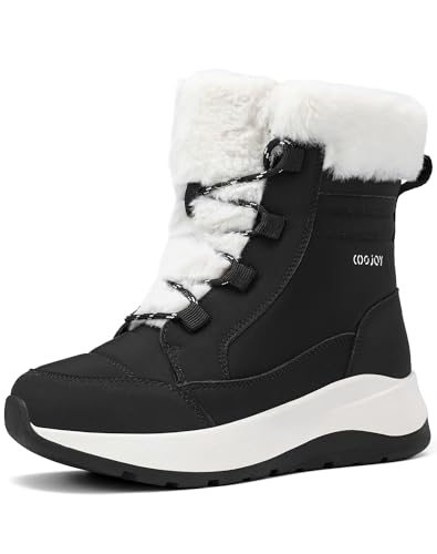 COOJOY Womens Waterproof Winter Snow Boots